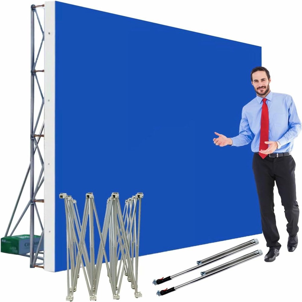 WZUOPG POP UP Know Aluminum Folding Expositor for Commercial FAIRS, Portable Folding TENSED Following, Support for CONFERENCES Posters with Support Rod (3.05X6.05M (10FTX (10FTX