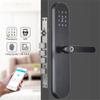 58GXCAAMOT Waterproof Aluminum Glass Door Lock Fingerprint Smart Door Lock European Mortise Electronic Door Lock for Home Hotel Apartment (Size : Left Inside) () view 2