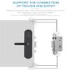 58GXCAAMOT Waterproof Aluminum Glass Door Lock Fingerprint Smart Door Lock European Mortise Electronic Door Lock for Home Hotel Apartment (Size : Left Inside) () view 4