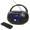 Portable CD Player Boombox with Bluetooth, FM Radio, USB Playback, Stereo Sound, Remote Control, Home Stereo Music System for Seniors and Family Gatherings (Black) view 1