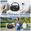 Portable CD Player Boombox with Bluetooth, FM Radio, USB Playback, Stereo Sound, Remote Control, Home Stereo Music System for Seniors and Family Gatherings (Black) view 3