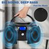 Portable CD Player Boombox with Bluetooth, FM Radio, USB Playback, Stereo Sound, Remote Control, Home Stereo Music System for Seniors and Family Gatherings (Black) view 4