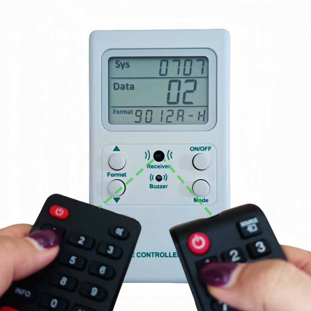 Dtirszxy Replacement Universal IR Remote Control Decoder Tester Remote Control Testing Decoder Tester Detector Compatible with TV, ProjectorSpeaker,Wait,
