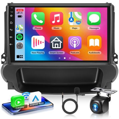 4 Core+64G Car Stereo for Chevrolet Malibu 2009-2014 with Wireless Carplay Android Auto, 9 Inch Android 13 Touch Screen Radio WiFi/GPS, Bluetooth, FM/RDS, SWC+Backup Camera