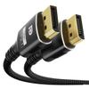 16K DisplayPort Cable 2.1 6.6FT, DP 2.1 Cable [16K@60Hz,8K@120Hz,4K@240Hz] Support 80Gbps, HDR10, DSC1.2a, G-Sync, FreeSync, Braided Display Port Cord Compatible with Gaming Monitor, TV, Graphics view 1