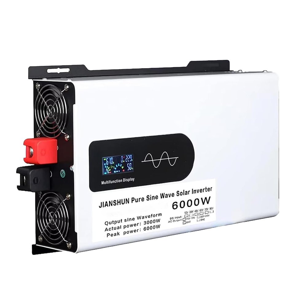 LADECNERHT 5000w 6000w 8000w 10000w Modified Sine Wave Car Inverter Dc 12v 24v 48v 60v to Ac 110v 220v Power Inverter Suitable for Off-Grid, Grid-Connected, Rv, Camping, Medical Equipment,6000W-12V