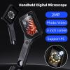 2MP Handheld Digital Microscope, 3 Inch Screen 500X Magnification with Auto Focus and 8 LED Lights, Portable USB Microscope for Circuit Repairing Soldering view 2