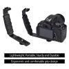 2PCS L Shape Flash Bracket, 1/4 Thread Camera L Bracket Dual Hot Shoes Holder Mount Adapter for DV Microphone LED Light view 3
