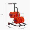 Wheeled Spool Holder, Portable Cable Reel, Spool Holder, Spool Dispenser for Wire Storage and Electrical Industry(4 Reel)(Without Box) view 2