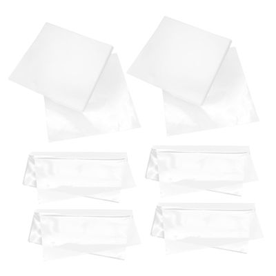 DirectNine Basics 25pcs Transparent Record Sleeves Self Adhesive Covers for Outer Protection Preserve Display Your Collection Robust Scratch Resistance Easy Identification