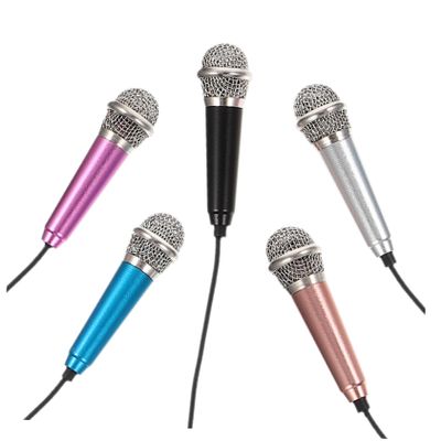Yardwe 5Pcs Portable Mini Microphone Adorable Phone Mic for Singing Podcasting and Recording Compatible with Tablets and Phones Colors