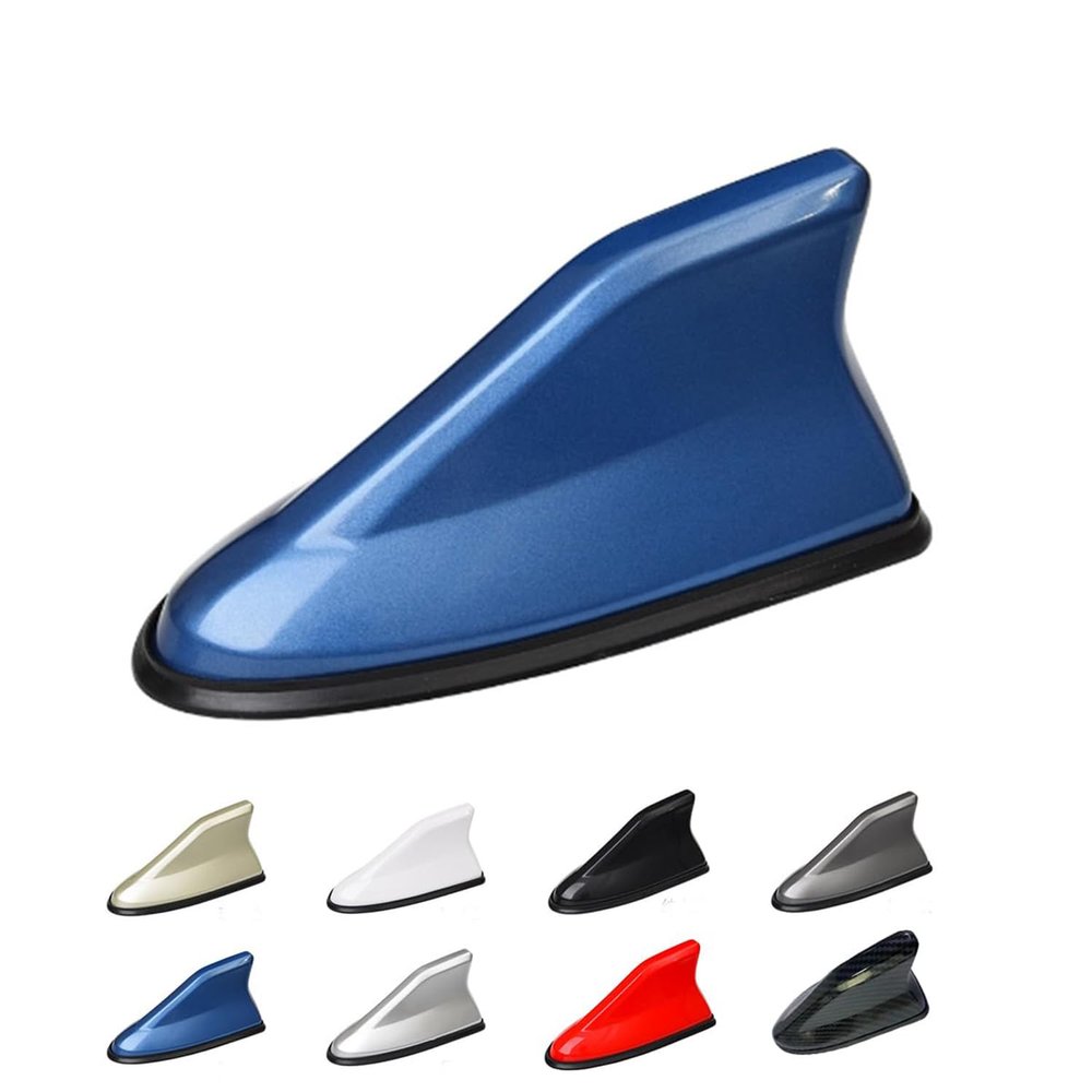 Car Shark Fin Antenna Cover for Honda Accord City Civic CRV CRZ Elysion Fit Jade Jazz Car Roof Aerial Base AM/FM Radio Replacement Signal Waterproof Car Accessories Blue Style