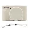 EONORY Camera Case for Canon PowerShot SX740/ SX730 HS Camera, Anti-Scratch Slim Fit Soft Sleeve, Silicone Protective Cover with Removable Lens Cover and Strap Wrist for SX730 SX740 HS (Beige) view 1