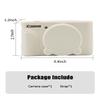 EONORY Camera Case for Canon PowerShot SX740/ SX730 HS Camera, Anti-Scratch Slim Fit Soft Sleeve, Silicone Protective Cover with Removable Lens Cover and Strap Wrist for SX730 SX740 HS (Beige) view 4