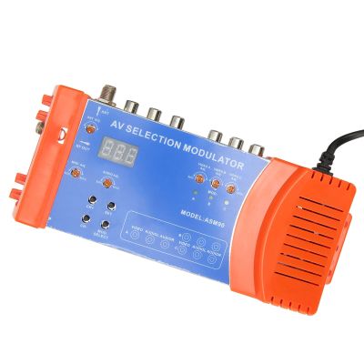 Keenso Television Modulator Adjustable Levels PAL NTSC Standard VHF UHF RF Modulator, Plastic, 1 X AV Selection, for Home TV (US Plug)
