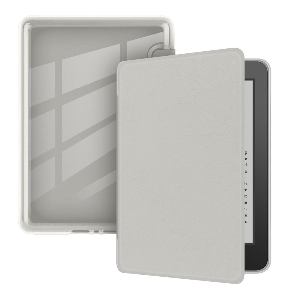 Akacy Transparent Soft case for New 7.0-inch Kindle (12th gen - 2024 Release) - Lightweight Shell PU Leather case with auto Sleep/Wake for Kindle 12th gen 2024 e-Reader (7)