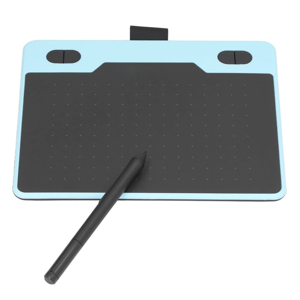 Animation Tablet Ergonomic Design 233 PPS 5080 LPI 8192 Levels Stylus for Laptop Drawing Tablet with Customizable Keys and Pen Tips (Blue)
