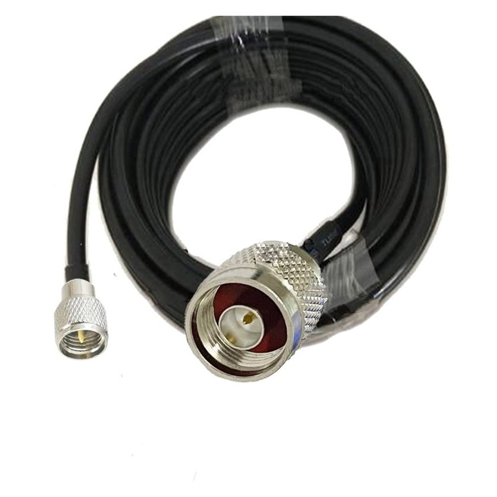 KUIQEO Video Connector RG58 50-3 N Male to M-INI UHF Male Connector Coax Coaxial Pigtail Cable 15/50cm 1/2/3/5/10/15/20/30m coaxial Cable(10m)