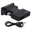 Keenso 1080P HD Video Converter Quick Installation High Definition Multimedia Interface to VGA Adapter for Office Use (Black) view 4