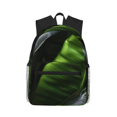 Banana Leaf Black1 Laptop Backpack,Bookbag for College Work Travel Security Classical Basic Travel Backpack