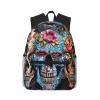 sugar skulls Laptop Backpack,Bookbag for College Work Travel Security Classical Basic Travel Backpack view 1