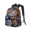 sugar skulls Laptop Backpack,Bookbag for College Work Travel Security Classical Basic Travel Backpack view 2