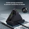 Cisain Charging Dock Compatible with Ray-Ban Meta Smart Glasses Wayfarer/Skyler,Potable Travel Charger with Adapter (Black) view 3