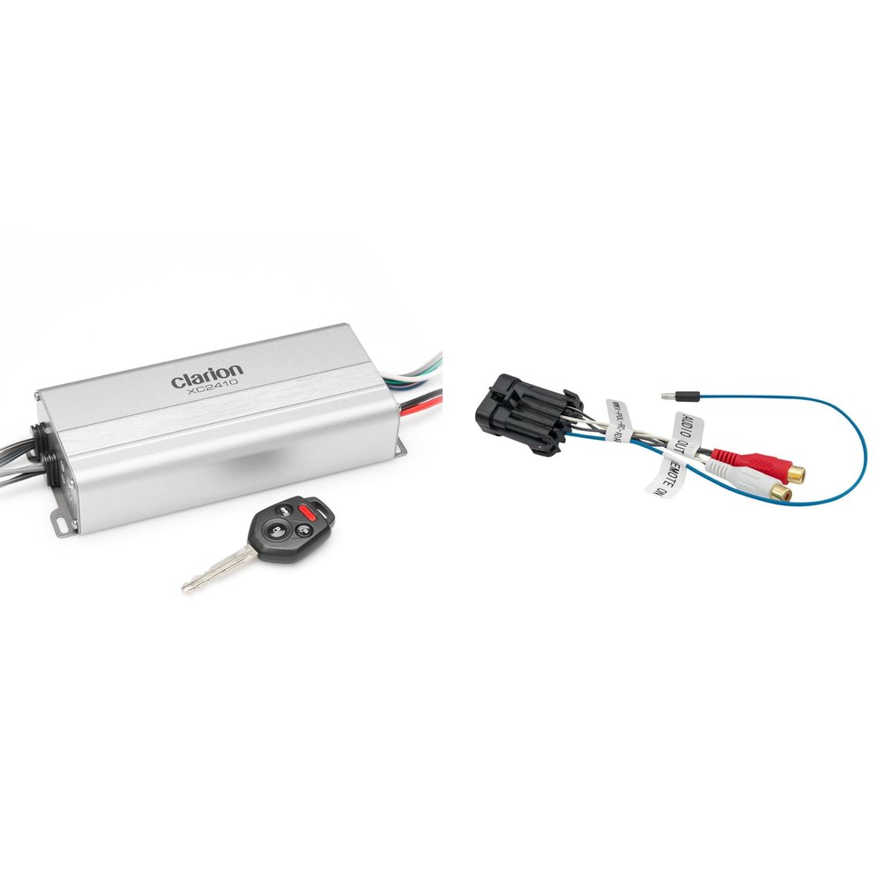 Clarion XC2410 UTV Marine Amplifier & Adapter for Polaris Ride Command