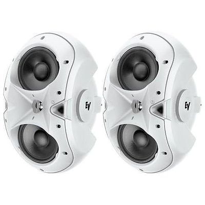 EVID 6.2W 6" Compact 2-Way Surface Mount Loudspeaker, Pair, White
