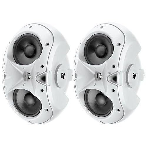 EVID 6.2W 6" Compact 2-Way Surface Mount Loudspeaker, Pair, White