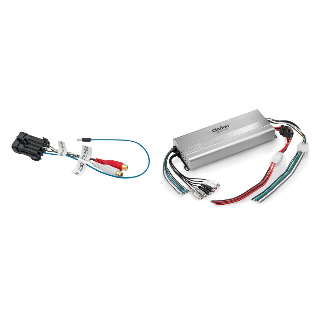 Clarion XC2510 UTV Marine Amplifier & Adapter for Polaris Ride Command