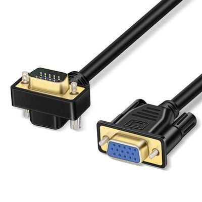 AANAN VGA High-Definition Cable 90-Degree Straight Female to Male Elbow for The Monitor TV Video Cable Wiring Installation(1M)