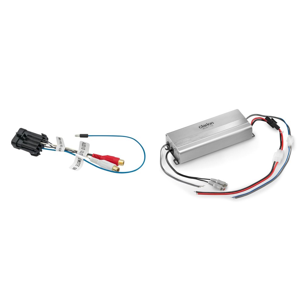 Clarion XC2110 UTV Marine Amplifier & Adapter for Polaris Ride Command