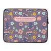 15" Floral Laptop Sleeve  Where Flowers Bloom Inspirational Design  Padded Purple Tech Case for Women & Girls view 1