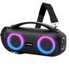 Fisher Portable Bluetooth Speakers, IPX5 Waterproof Speaker, 60W Peak Power Stereo Boombox HD Sound Bluetooth Speaker with RGB Lights, TWS, FM Radio, AUX, Wireless Electronic, Use Anywhere view 1