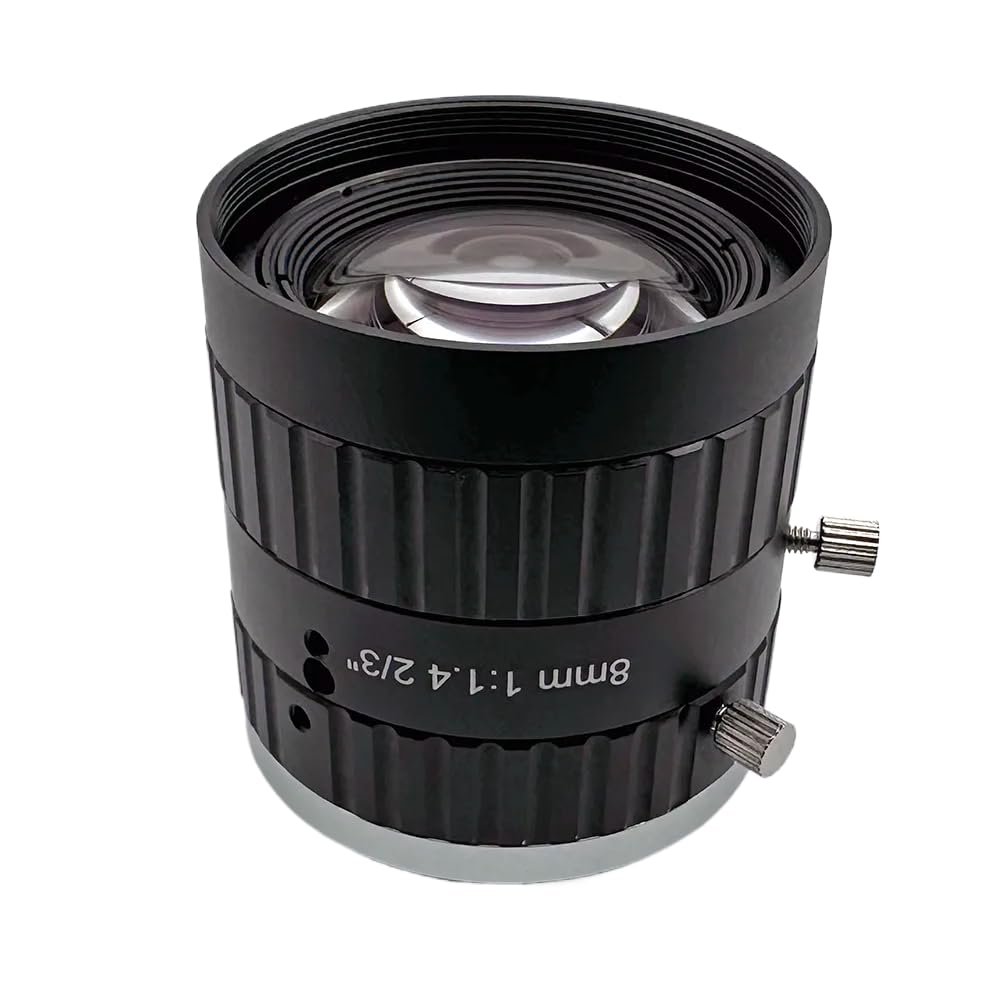 8mm C-Mount Lens F1.5-F16 Aperture 2/3" Sensor Size 5MP Resolution CCTV Industrial Commonlands CIL521-F1.5-CMANIR