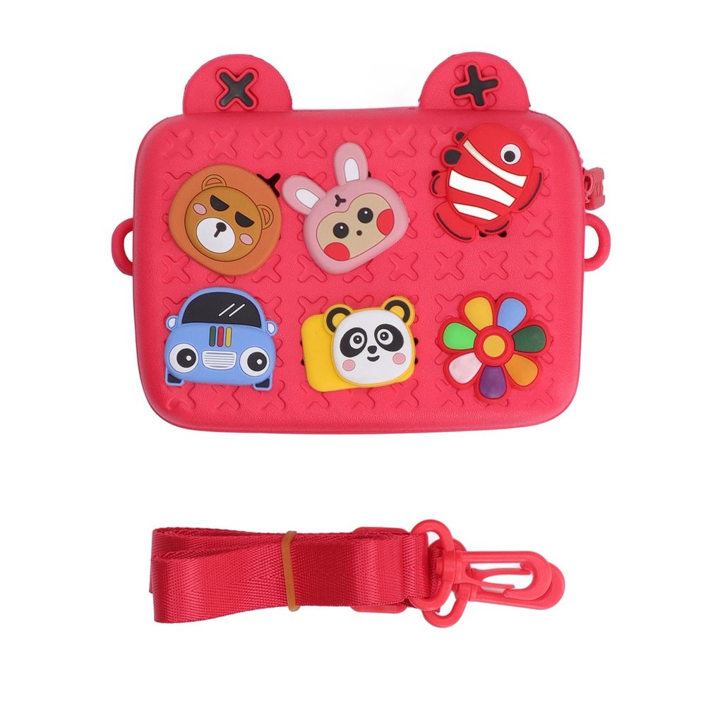 Ylwxzenith Cartoon Camera Shoulder for mini, mini Camera Storage and Protector, Ideal Birthday, Lightweight and to Carry, Made of Durably EVA, Polypropylene Ribbon (Red)
