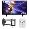 Samsung QN42S90FAEXZA 42 Inch 4K OLED Smart TV with a Walts TILT-EXTENSION-37-90 Tilt Mount for 37"-90" TVs and Amber Protection 3-Outlet-Surge Surge Protector (2025) view 1