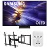 Samsung QN55S90FAFXZA 55 Inch 4K OLED Smart TV with a Walts Large/Extra Large Full Motion Mount for 43"-90" TVs and Amber Protection 3-Outlet-Surge Surge Protector (2025) view 1