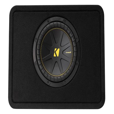 Kicker 50TCWC102 CompC 10-inch Subwoofer in Thin Profile Enclosure, 2-Ohm (Renewed)