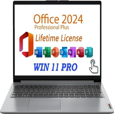 Lenovo Ideapad 1i Laptop for Student,15.6' FHD Touchscreen, Core i3-1215U, Windows 11 Pro, Webcam, WiFi 6, Type C, Cloud Gray,Free Lifetime Office 2024 Included. (16GB RAM | 1TB SSD)