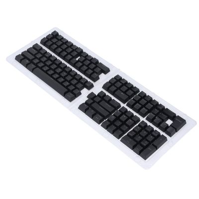 132 Key Korean Keycaps Matte Finish OEM Height Keycap Replacement for Ergonomic Typing Comfort, for Mechanical Keyboards (Black)