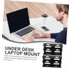 Homoyoyo 1Set Under Desk Double Layer Laptop Holder Mount Bracket for Storage Easy Installation with Screws Design for Laptops Keyboards and Cables view 2