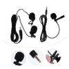 GOOHOCHY 2 Sets Mini Lavalier Microphone for Smartphones Clip-on Omnidirectional Recording Mic Hands-Free for Vlogging and Karaoke Portable and Lightweight view 2
