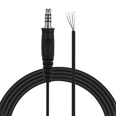 Quality Helicopter Headset Coiled Cord Cable 40cm U-174/U Connector Replacement Cable for Pilots and Aviation Professionals