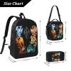 Dyale Lunch Bags & Pencil Case & Backpack 3pcs Set Gifts Light Wings Of Fire Jade Winglet Dragonets Backpacks Daily Work Laptop Elementary Daypacks Bookbag view 4