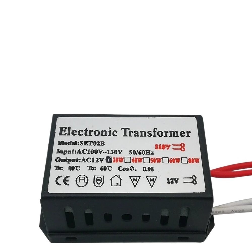 TTFDSUJUS AC 12V Power Driver Electronic Ballast Transformer for Halogen Bulb Input AC 100V 120V to AC12V 60W AC Power Supply Accessories