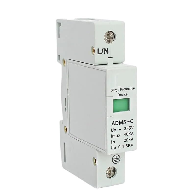 1P 40KA 110V 220V 380V AC Din Rail SPD Anti-Lightning Voltage Surge Protector Device