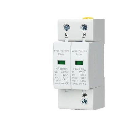 2P AC SPD 20KA-40KA 30KA-60KA 275V 385V House Surge Protector Protection Protective Low-Voltage Arrester Device(20-40KA,2P AC275V)