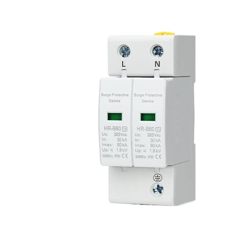2P AC SPD 20KA-40KA 30KA-60KA 275V 385V House Surge Protector Protection Protective Low-Voltage Arrester Device(20-40KA,2P AC275V)